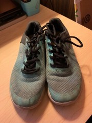 Girls Champion Size 5 1/2 Blue & Black Sneakers Shoes
