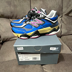 New Balance 9060 Unisex Kids Blue/Pink Mesh Sneakers US 4 UK 3.5 GC9060BP