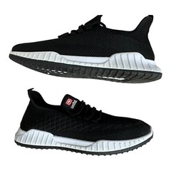 ECKO UNLTD. Black White Casual Mesh Stretch Sneakers Youth Size 11