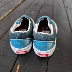 Vans Marvel Groot Toddler 4 Slip On Shoes Blue Brown Guardians of the Galaxy
