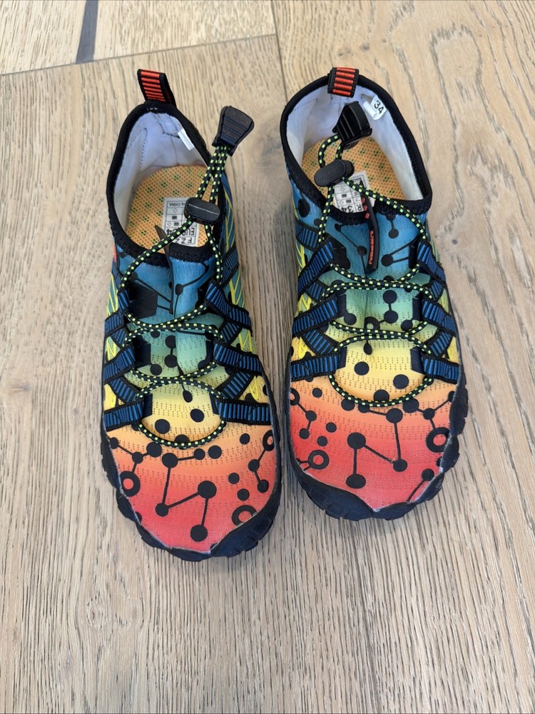 Ubfen Kids’ Multicolor Adjustable Strap Water Shoes EU Size 34