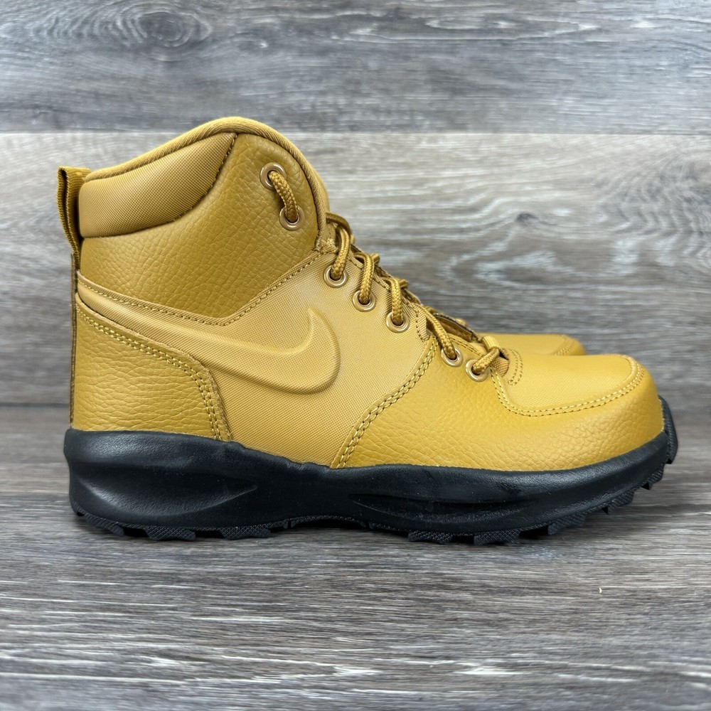 Nike Manoa Leather GS Wheat Brown Beige Black Boots BQ5372-700 4Y Women’s 5.5
