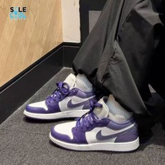 Air Jordan 1 Retro Low GS Court Purple White Sneaker Shoes 553560-551
