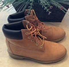 Timberland Junior 6 -inch Premium Leather Waterproof Boots Size 4.5M 10960 EUC