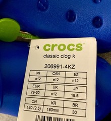 Crocs Classic Clog K Blue Bolt 206991-4KZ kid shoe C12