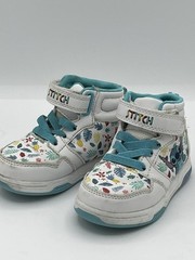 Vintage Lilo & Stitch White Hook & Loop High Top Sneakers Y2K Kids Size 7