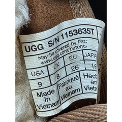 UGG Toddler Mini Bailey Button Logo Print Chestnut Boots 1153635T Size 9
