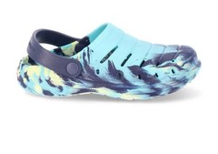 Rugged Shark Clogs Toddler Size 10 Blue/ Green Tie Dye