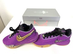 Nike LeBron XX SE Vivid Purple/Metallic Gold FD0207-500 Size US 5Y NEW