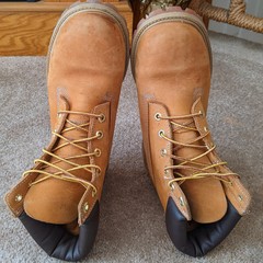 Timberland Boots Wheat/Tan 7M Primaloft Junior 6″ 12909 Waterproof 200 grams NUC