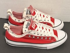 Converse CTAS Double Upper OX (Junior Size 5) Low Red/White/Blue Stars