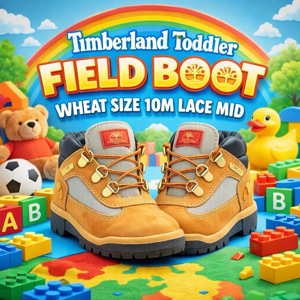 Timberland Toddler Field Boot Wheat Size 10M Lace Mid w/ Box Gently Used
