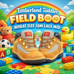 Timberland Toddler Field Boot Wheat Size 10M Lace Mid w/ Box Gently Used