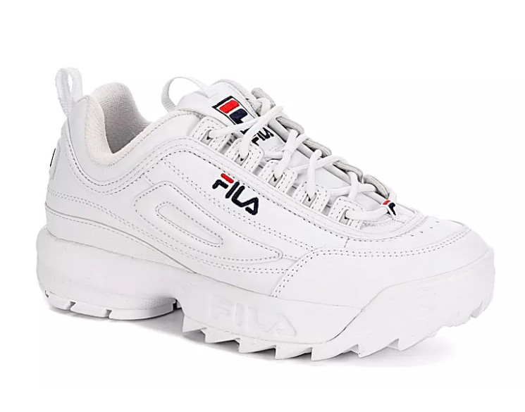 FILA DISRUPTOR II SNEAKER WHITE/PCT/VRED FW02945-111 FASHION BIG KIDS SNEAKER
