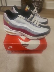 Nike Air Max 95 GS Gray White, Fuchsia, Lime Green