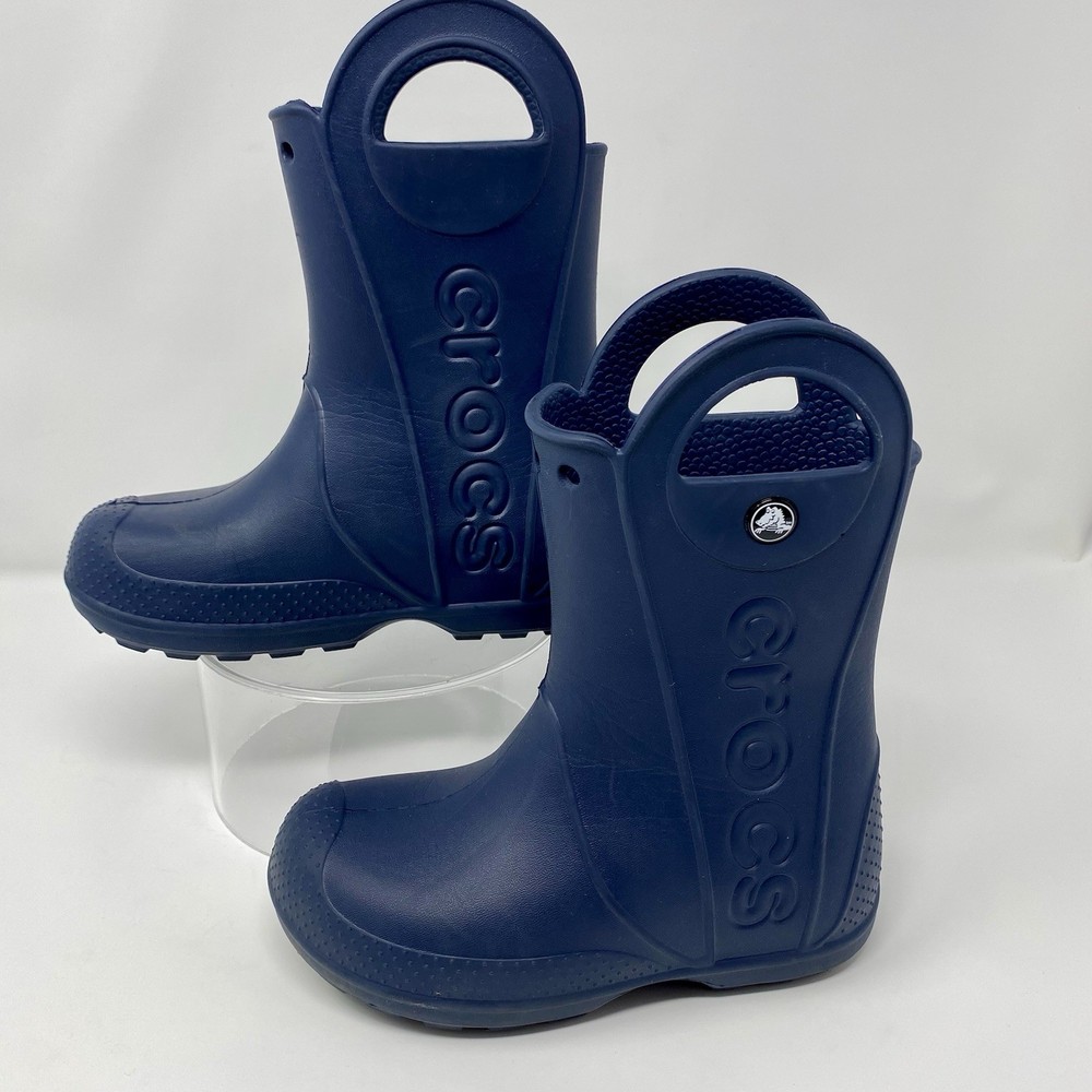 Crocs Children Toddler Handle It Rain Boots Navy Blue Size C12 Waterproof 12803