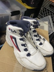 Fila Size 6 Youth Unknown Territory High Top Sneaker Boot White