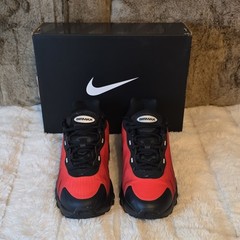 Nike Air Max DN8 (GS) Low Top Lace-Up Mesh Sneakers Black/Red 4.5Y