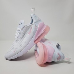 Nike Air Max 270 (GS) Size 6.5Y White/Pink Foam-Lt Smoke Grey 943345-122