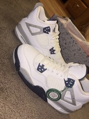 Jordan Air Jordan 4 Retro (GS) White Midnight Navy 6Y