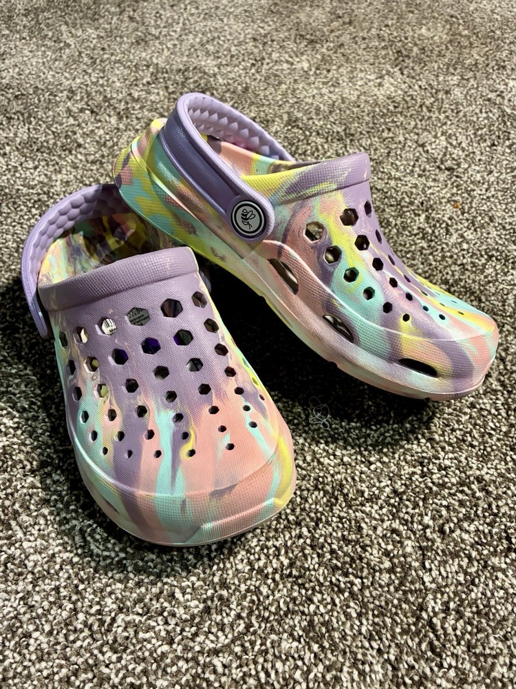 Joybees Kids Active Clog Marbled Purple Slip-On C12/13 m