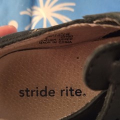 Stride Rite Beatrix Buckle Leather Mary Jane Shoes Navy Blue Kids 9.5M Flat