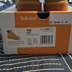 Timberland Premium 6 IN Waterproof Boot Wheat Nubuck Kids 10C TB112809713