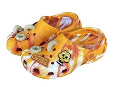 Honey Nut Cheerios Crocs Clogs Kids Size J5 Womens 6-7 Excellent Orange White