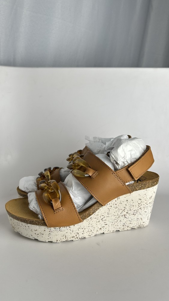 OTBT Fair Isle Wedge Sandal Camel – Size 7