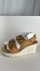 OTBT Fair Isle Wedge Sandal Camel – Size 7