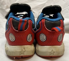 Mickey Mouse Light Up Strap Athletic Sneakers Kids Sz 7Black Blue Red BTMC40AC
