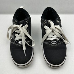 Heelys Pro 20 Black Canvas Lace Up Skate Wheel Sneaker Shoes HE100893 Youth Sz 3