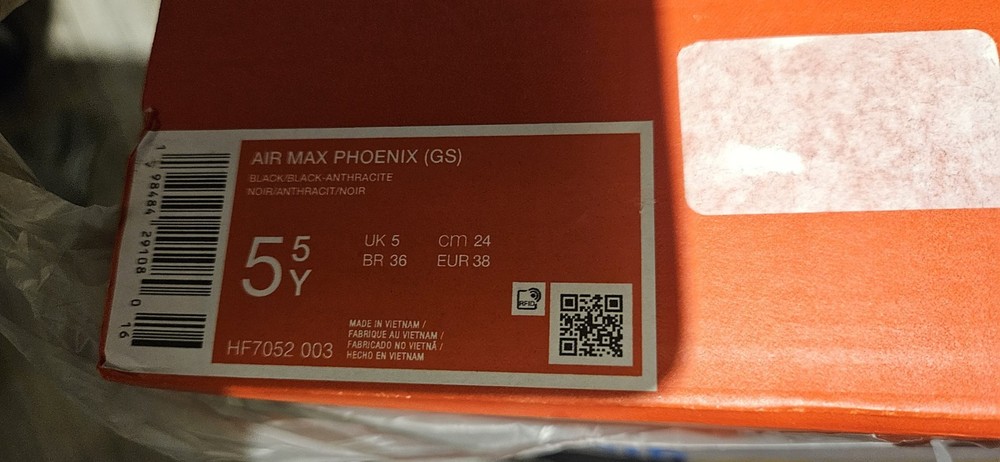 Nike Air Max Phoenix (GS) Black Kids Sneakers 5.5Y HF7052-003
