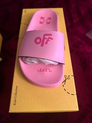 off white kids slide Pink