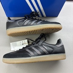 New Adidas Samba OG J Rhinestone Black Silver KK1974 Size 5.5 youth