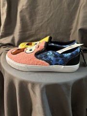 NEW SpongeBob SquarePants & Patrick YOUTH Chenille Fleece Slip-On Sneakers SZ 4