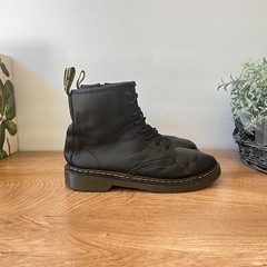 Dr Martens 1460 J Pascal Black Leather Zipper Unisex Kids Combat Boot Size 3