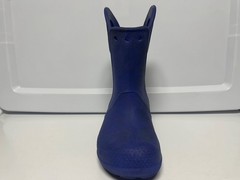 Crocs Kids Size C11 Handle It Rain Boots Youth Navy Blue Waterproof Shoe Pull On