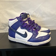 Nike Dunk High DH9753-100 Purple White Unisex Kids Sneakers US 1Y Leather
