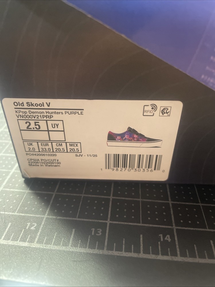 VANS Kids Old Skool VN000V21PRP KPop Demon Hunters US Kids Size NWT 2.5 UY