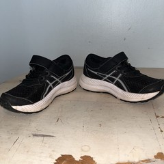 ASICS KIDS CONTEND BLACK WHITE SIZE US K10 Preschool