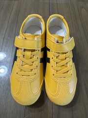 Onitsuka Tiger MEXICO 66 Unisex Kid’s Yellow Black Shoes Sneakers Japan New.