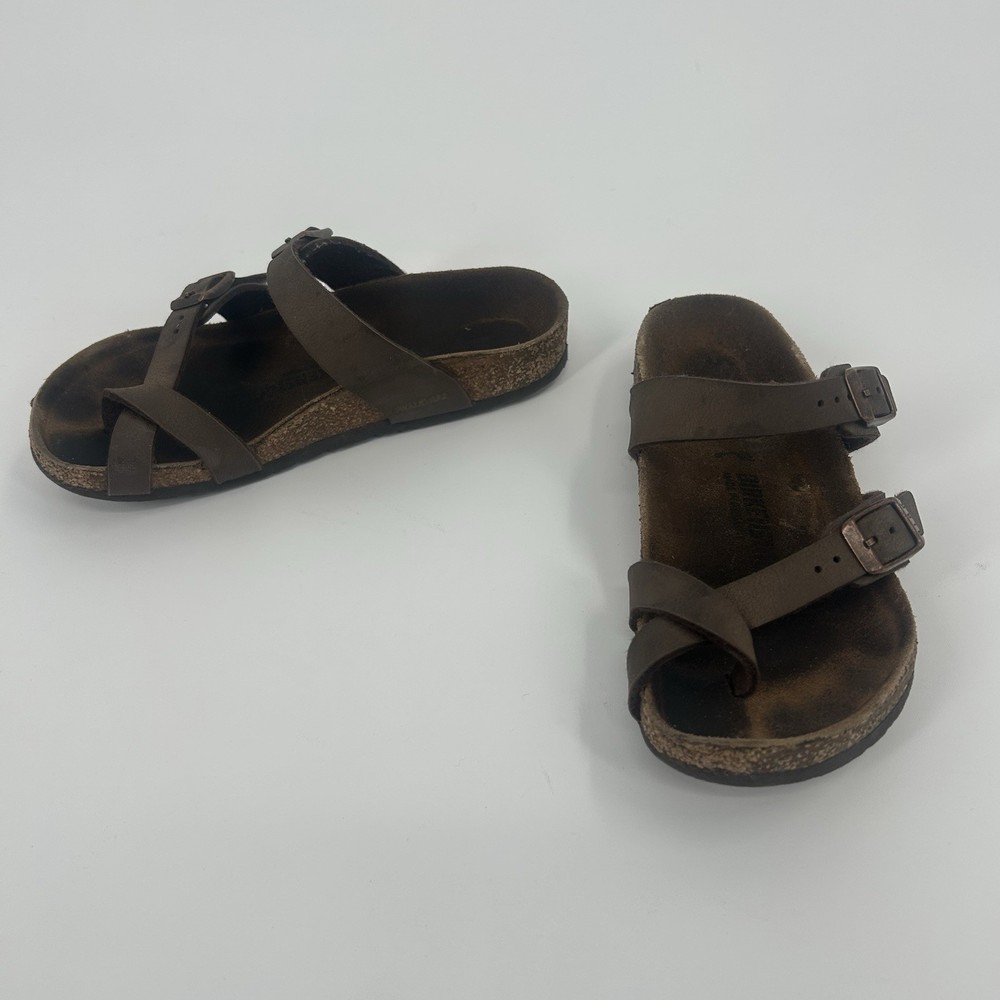 Birkenstock Mayari Birko-Flor Brown Sandals Youth Size 30 Kids 12 Fast Shipping