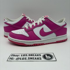 Size 6y (GS) – Nike Dunk Low Laser Fuchsia (FB9109-102)