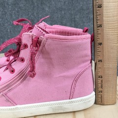 Billy Shoes Youth 3 Haring Essential Hi-Top Sneakers Pink Lace Up Comfort Casual