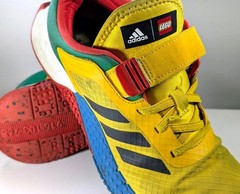 Adidas Special LEGO Edition Sport DNA Kids Size 6 Ecutie Yellow Hook & Loop