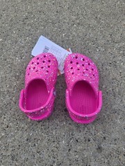 Crocs Classic Clog Kids Pink Multicolor Speckled Slip-On Clog US 5