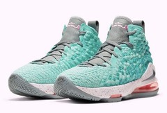 Nike Lebron XVII 17 (GS )South Beach Basketball BQ5594-444 Sz 5.5Y Women’s Sz 7