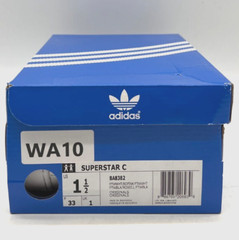 adidas Superstar C White Bold Pink Shell Toe Sneakers Kids 1.5 / 33 EU BA8382
