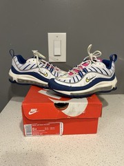 Nike Air Max 98 Pink White Indigo Blue GS Size 5Y BV4872-101